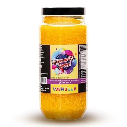 Produktbild: Premium Zuckerwattezucker Grob Dose Spezialzucker Kristalle (700 g, Vanille)