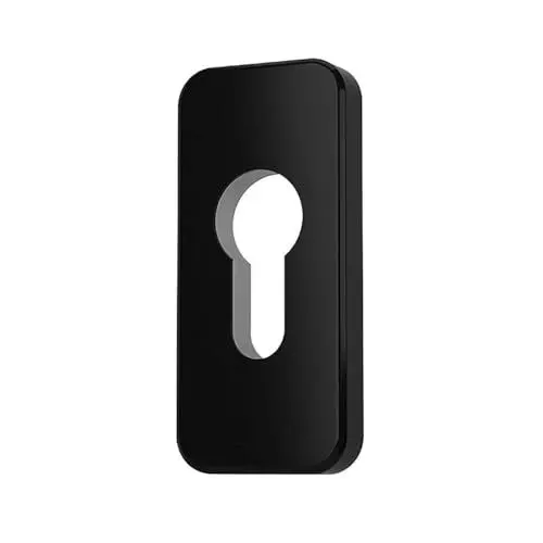 Produktbild: Premium Zylinder Schutzrosetten Rosetten Schließzylinder, Farbe:Schwarz RAL 9005, Form:Rechteckig