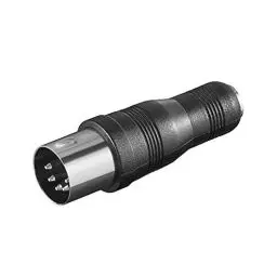 Produktbild: PremiumCord Adapter Klinkenbuchse 3,5 mm auf DIN-Stecker, für Plattenspieler, Verstärker, Radio