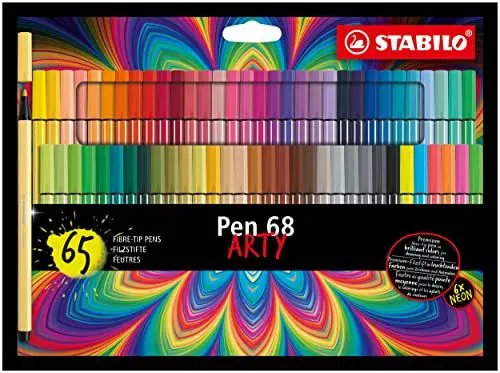 Produktbild: STABILO - Premium-Filzstift - Pen 68 - ARTY - 65er Pack - mit 65 verschiedenen Farben