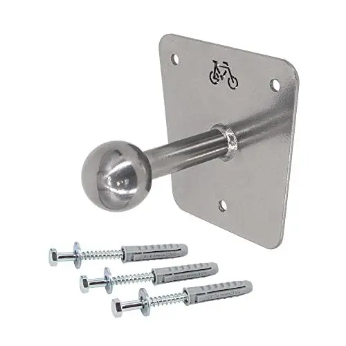 Produktbild: PremiumX Wandhalterung für Fahrradträger Kugelkopf Fahrrad-Heckträger Wand-Halter inkl. Befestigung Dübel U-Scheibe Schrauben