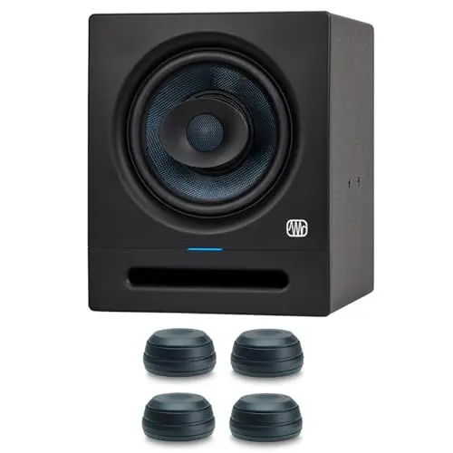 Produktbild: PreSonus Eris Pro 8 Aktiver Studio-Monitor Lautsprecher mit keepdrum Boxenfüße