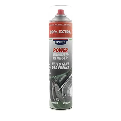 Produktbild: presto 307287 POWER Bremsenreiniger 600 ml - Hochwirksamer Reiniger für Auto, Motorrad, im KFZ-Bereich, zur Wartung, löst Verschmutzung rückstandsfrei