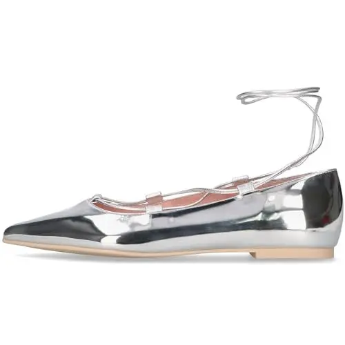 Produktbild: PrettyBallerinas - Elegante Ballerina - Designer Flats (Grau Metalizado V24-36.5)