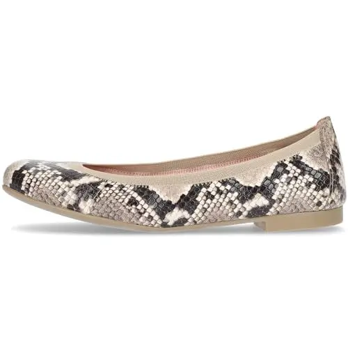 Produktbild: PrettyBallerinas - Elegante Ballerina zum Anziehen - Flaches Designer-Schuhwerk (Braun Glattleder V23-36)