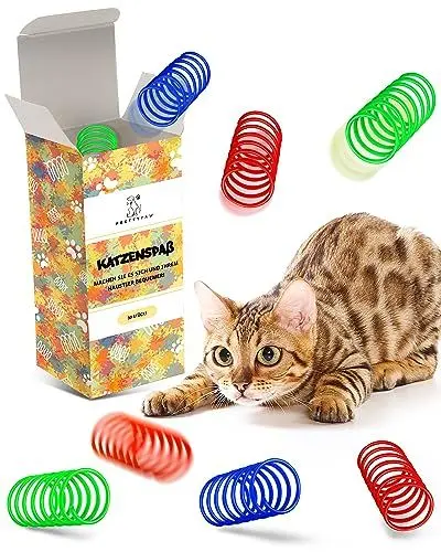 Produktbild: PRETTYPAW Pretty Paw® Katzenspaß 2.0 (NEUEINFÜHRUNG) BPA - freies Katzenspielzeug-Set mit 30 Teilen - bekannt aus TikTok und perfektes interaktives Katzenspielzeug für Katzen zur Selbstbeschäftigung