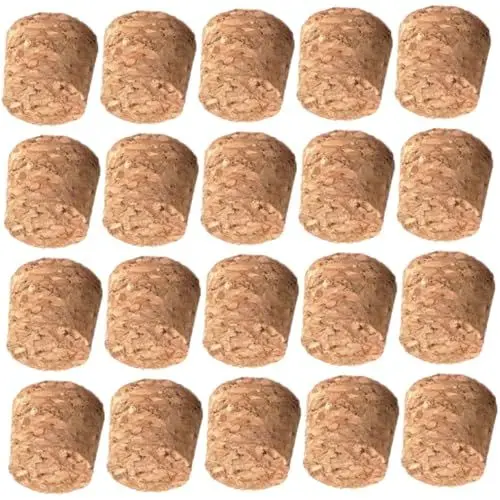 Produktbild: PRETYZOOM 100St Korkmasse weinprobe weinverkostung flaschenverschluß verkorkt flaschenverschlüsse Rotweinverschluss Wiederverwendbare Weinkorken Weinglas Korken Weinflasche Eiche Light Brown