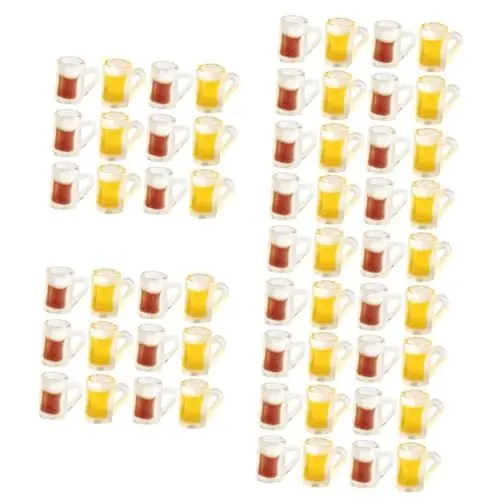 Produktbild: PRETYZOOM 5er-set Mini-bierkrüge Für Puppenhaus Harz Miniaturbecher Glatt Bezaubernde Miniatur-bierkrüge Für Dekorationen 20 Stück * 5