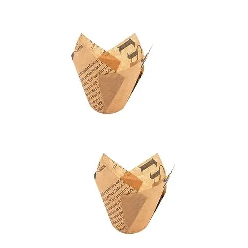 Produktbild: PRETYZOOM 100stücke Dicke Tulpen-cupcake-förmchen Goldene Muffin-hüllen Für Hochzeiten Geburtstagsfeiern Und Besondere Anlässe Für Kreative Dekorationen