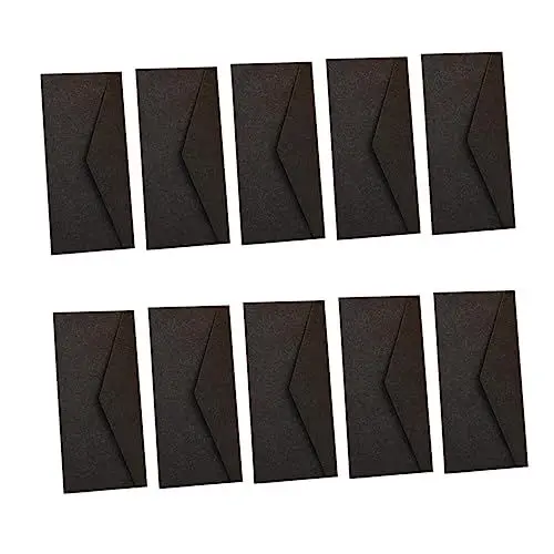 Produktbild: PRETYZOOM 10St Einladungskarten heeloween letter paper swor goldhochzeit abschlussfeier Grußumschlag braune Kraftumschläge Einladungsumschläge romantische hochzeitseinladungen Black