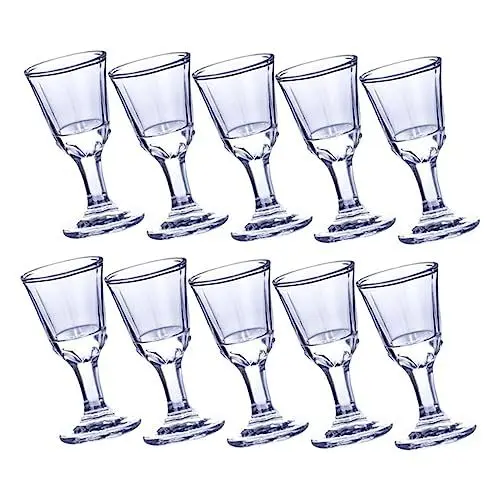 Produktbild: PRETYZOOM 10St Weißweinglas Stielweingläser Sherry-Gläser Cocktailgläser Maiglöckchen-Porzellanbecher esspressokaffeetassen kaffebecher Whiskybecher aus Glas transparenter Schnapsbecher
