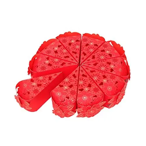 Produktbild: PRETYZOOM 10 Stk Goodie-bag Zur Hochzeit Dreieckige Tortenschachteln Weihnachtliche Papierschachteln Gebäckdosen Für Tortenschachtel Für Die Brautparty Kuchenschachteln Container Koreanisch