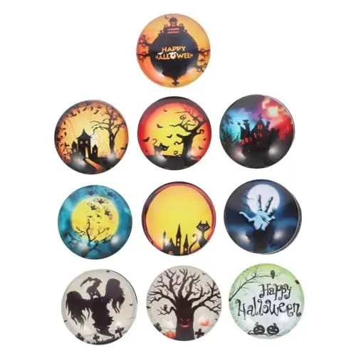 Produktbild: PRETYZOOM Kühlschrank-Set Mit 10 Sternenhüten Kristallglas 25 Mm Unschädlich Für Eine Schnelle Halloween-Dekoration
