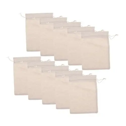 Produktbild: PRETYZOOM Musselin-aufbewahrungsbeutel Mit Kordelzug Wiederverwendbare Baumwoll-produktbeutel Für Lebensmittel Reisverpackungen Dekorative Beutel 15 X 20 Cm 10er-set