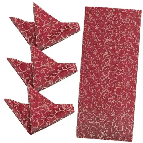 Produktbild: PRETYZOOM 10st Jacquard-Serviette Servietten Für Die Hochzeit Goldene Stoffservietten Wiederverwendbare Goldserviettenstoff Goldenes Tuch Polyester (Polyester) Esstisch Tischgesellschaft