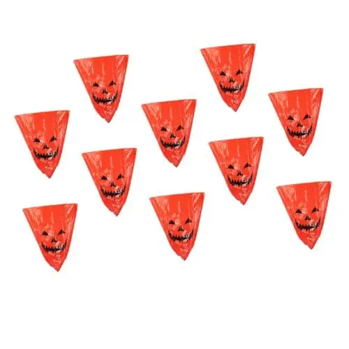 Produktbild: PRETYZOOM 10st Weihnachts Mülls Äcke Gartentasche Blattabfallbeutel Strapazierfähige Aufbewahrungstaschen Outdoor- Garten Blatt Tasche Kürbis-mülltüten Müllbeutel Sport Rasen Halloween