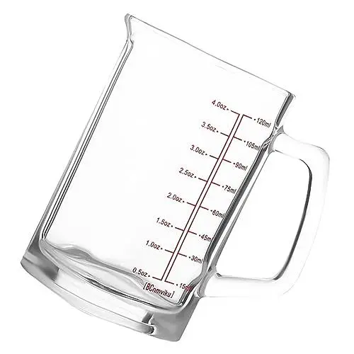 Produktbild: PRETYZOOM Messbecher Für Espresso-shots 120 Ml Glasbechergriff Präzise Für Kaffee Und Backen