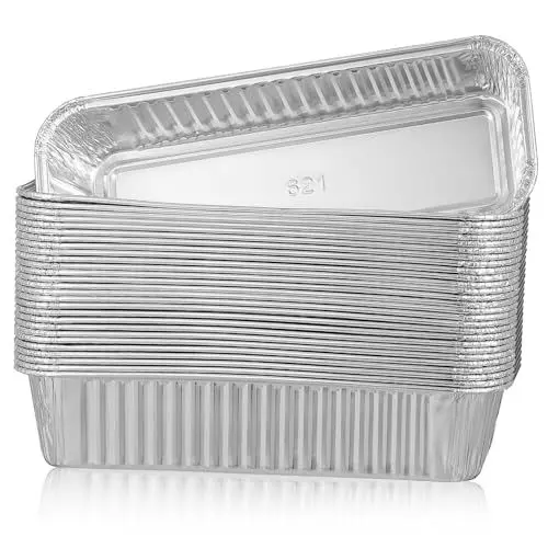Produktbild: PRETYZOOM 125 Stk Blechbüchse Schalen Aluminiumfolie brötchen backform Backformen für den Ofen kuchen große Folienschalen tief Kochtabletts Mit Deckel Backgeschirr Brotdose