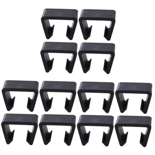 Produktbild: PRETYZOOM 12 STK Stabiler Stuhlclip Outdoor-Möbel Outdoor Couch Gartenmöbel Sofa-Clip Kissen büromöbel büromaterial Outdoor stühle Schwarze Couch Stuhlbefestigung kreativer Sofaclip Black