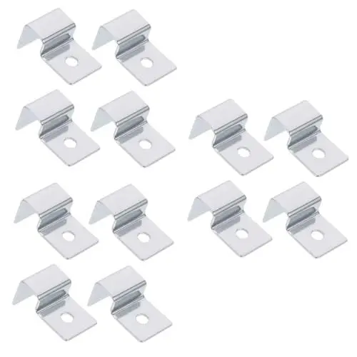 Produktbild: PRETYZOOM 3 Sätze Edelstahl Aquarium Deckel Rack Kit Aquarium Deckel Glas Abdeckung Clips Für Lieferungen 4 Stücke * 3