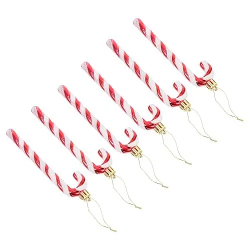 Produktbild: PRETYZOOM 2sets Candy Cane Ornamente Weihnachtskugeln Weihnachtsbaum Dekorationen Weihnachten Hängende Dekoration 6 Stücke * 2