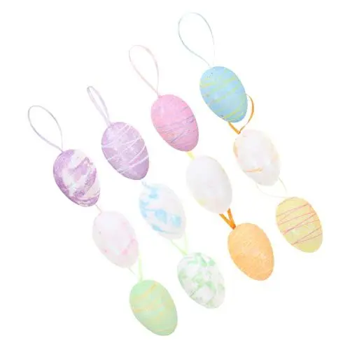 Produktbild: PRETYZOOM 12st Festival-Szene-anhänger Osterbaum Hängen Kleine Ostereier Aufhängen Kinder Ostern Party Gefallen Osterparty-Ei Ostern Baumschmuck Osterei-Spielzeug Osterdeko Schaum