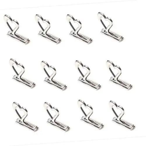 Produktbild: PRETYZOOM 12 Stücke Herz Form Tischkartenhalter Hochzeit Decor Favor -legierung Basis für Tisch Anzahl Menü