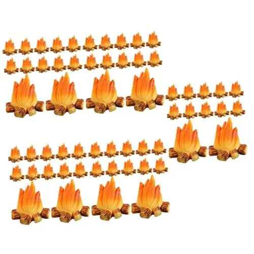 Produktbild: PRETYZOOM 150 STK Bonfire-Mikrolandschaft Lagerfeuer im Puppenhaus Stellen Sie Sich eine Feuerstelle vor Garten Dekoration sandtisch Wohnkultur Feuermodellverzierung falsches Lagerfeuer Harz