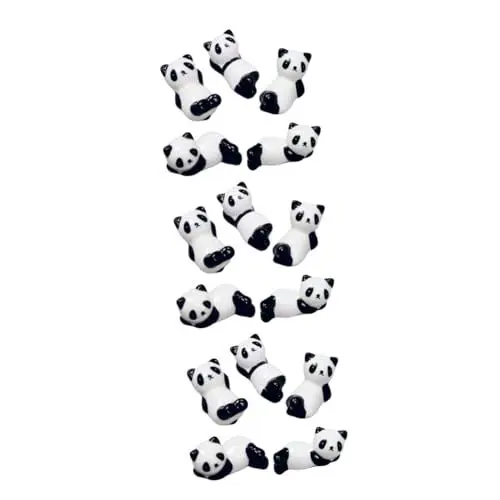 Produktbild: PRETYZOOM 15 Stk Panda Essstäbchenablage Essstäbchen unterstützen Minifiguren Küchengeräte Küchenutensilien Besteck-Organizer Essstäbchen Panda Rest Rostfreier Stahl Tier Pappbecher Statue