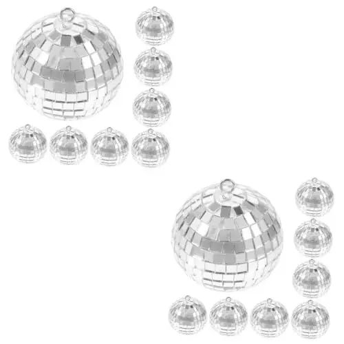 Produktbild: PRETYZOOM 16 STK Disco-lob Reflektierende Discokugel Reflektierende Spiegelkugel Hängende Discokugeln Ktv-Disco-Kugel Party Reflektierende Bälle Disco-Kugel-aufhänger Spiegelball Kunststoff