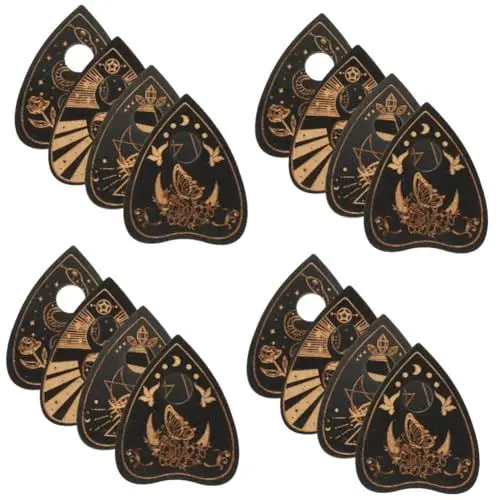 Produktbild: PRETYZOOM 16 Stk Weissagungs-informationstafel Tischständer Tarotkarten-altarständer Tarot-tisch-display-organizer Tischdekoration Mini Altar Tarotständer Geschnitztes Brett Black Pappel