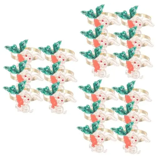 Produktbild: PRETYZOOM 18 STK Ervietten Ring Tischdekorationen Esstischdekoration Serviettenhalter Für Ostern Serviettenschnallen Für Ostern Strass-serviettenring Osterpartyzubehör M Bankett Hase