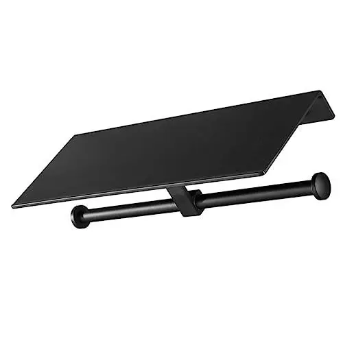 Produktbild: PRETYZOOM 1Stk Gewebeständer Unterstützung für Papierhandtücher Wandregal klopapierständer toilettenpapierständer swor für Papierhandtücher Klopapierhalterung Weltraum Aluminium Black