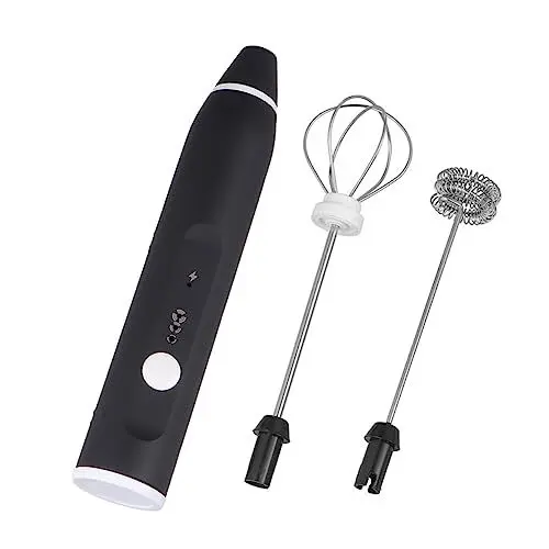 Produktbild: PRETYZOOM Wiederaufladbarer Schneebesen Milchbereiter Mit Usb-aufladefunktion Milchaufschäumer Eierrührer Langlebiges Design Schwarz