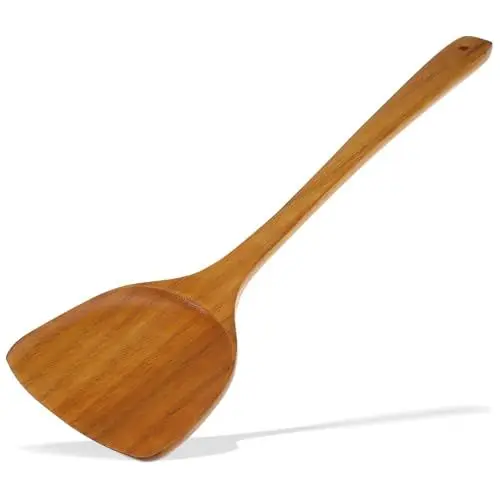 Produktbild: PRETYZOOM 1Stk Pfannenwender Holz Holzspatel mit Langem Griff Holzlöffel Küchenutensilien für Schutz vor Kratzer fr Pfanne