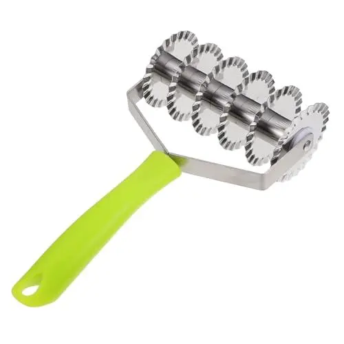 Produktbild: PRETYZOOM 1pc Edelstahl Pizza Cutter Abs Griff Pizza Schneiden Werkzeug Praktische Küche Gadget