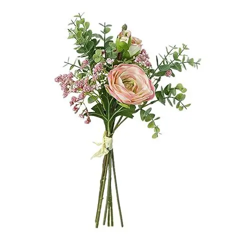 Produktbild: PRETYZOOM 1Stk brautstrauß künstlicher Atem Blumen Brautsträuße zur Hochzeit Hochzeitssträuße Braut Blumenstrauß Hochzeitsstrauß für die Braut Haushalt bündeln Hölzern Rosa