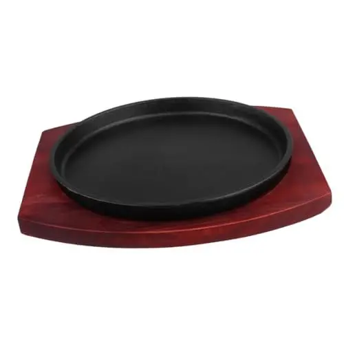 Produktbild: PRETYZOOM 1Stk runde Backform Antihaft-Steakpfanne grillschale antihaft backblech Backformen Bratpfanne Rindersteak Platte Auflaufform aus Metall Backgeschirr Kasserolle