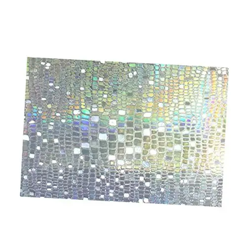 Produktbild: PRETYZOOM Badfenster Sichtschutz Sichtfolie Für Fenster Pvc Fensterfolie Sichtschutz Selbsthaftend Und Abnehmbar 3d Kleine Quadrate Für Badezimmer Statische Fensterfolie Für Privatsphäre Und Uv Schutz