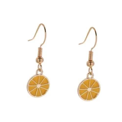 Produktbild: PRETYZOOM Zitronen-ohrringe Aus Legierung Gelb Ohrhänger Für Damen Modeschmuck Leicht Langlebig Schmuck Für Ohren