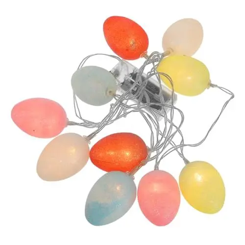 Produktbild: PRETYZOOM 1 Satz 10 Ostereier Lichterketten Ostereier Verzierung Osterdeko Beleuchten Ei-glühwürmchen-lichter Dekorative Lichter Outdoor- Lampenperlen Led Abstauben