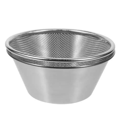 Produktbild: PRETYZOOM 1 Satz Nudelsieb aus Edelstahl, Metallsieb und Schalen, Abtropfgestell mit Schüssel, Küchensieb, Nudelabtropfen, stapelbares Abtropfsieb aus Stahl