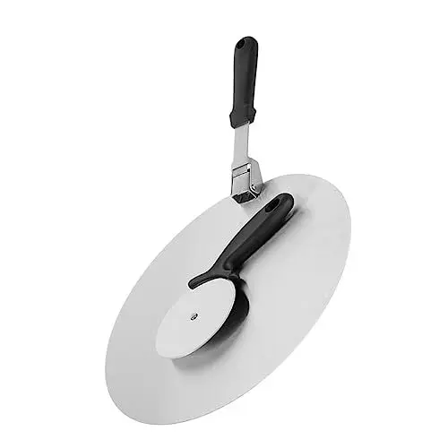 Produktbild: PRETYZOOM 1 Satz Ausstechform Tortenwendeschale Pizzaschaufel Paddel Käse Paddel Pizza schälen pizzaschneider pizzacutter Pizzawender aus Metall Pizzaschaufel aus Edelstahl Rostfreier Stahl