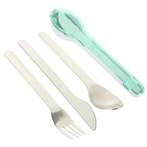 Produktbild: PRETYZOOM 1 Set Edelstahl Utensilien Set Klapp Besteck Löffel Persönliche Besteck Set