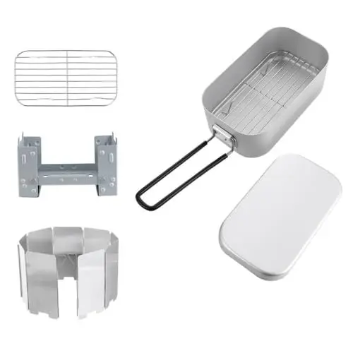 Produktbild: PRETYZOOM Bento-lunchbox-set Aus Aluminium Für Das Büro Edelstahl Leicht Geeignet Für Camping Im Freien Und Das Tägliche Mittagessen