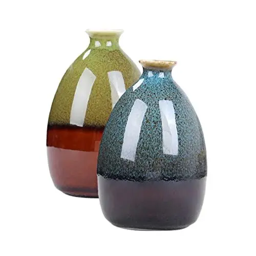 Produktbild: PRETYZOOM 1 Satz Kleine Vase Aus Keramik Raumdeko Pflanzendeko Hydroponische Vase Chinesische Keramikvase Rechteckige Pflanzentöpfe Blaue Vasen Hydrokulturvase Tischvase Aus Keramik Blue 2st