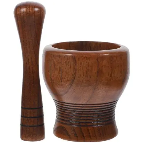 Produktbild: PRETYZOOM 1 Satz Knoblauchstampfer Stößel Und Mörser Mörser Aus Granit Mörser Und Stößel Groß Stößelsockelschale Kaffeebohne Tee Mörser Fleischwolf Holz Einfach