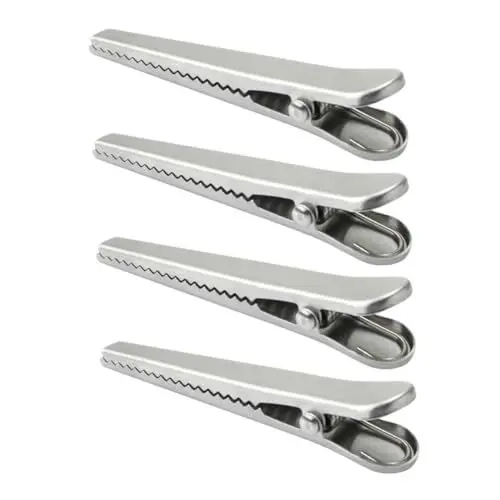 Produktbild: PRETYZOOM 1 Satz Lebensmittel Beutel Versiegelung Clip Verschüttungsclips Draht Snack-clips Parper Beutelclips Beutelklammer Hausbedarf Snack-dichtungsklemme Rostfreier Stahl Silver 4 Stück