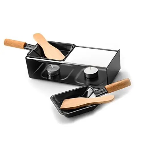 Produktbild: PRETYZOOM Mini-herd Mit Holzgriff Für Outdoor-camping Käsefondue Party Mini-grillplatte Antihaft-pfanne