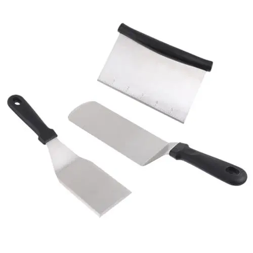 Produktbild: PRETYZOOM Turner Küchenspatel-Set Grillwerkzeuge Aus Edelstahl Zum Kochen Von Steaks Pizza und Pfannkuchen